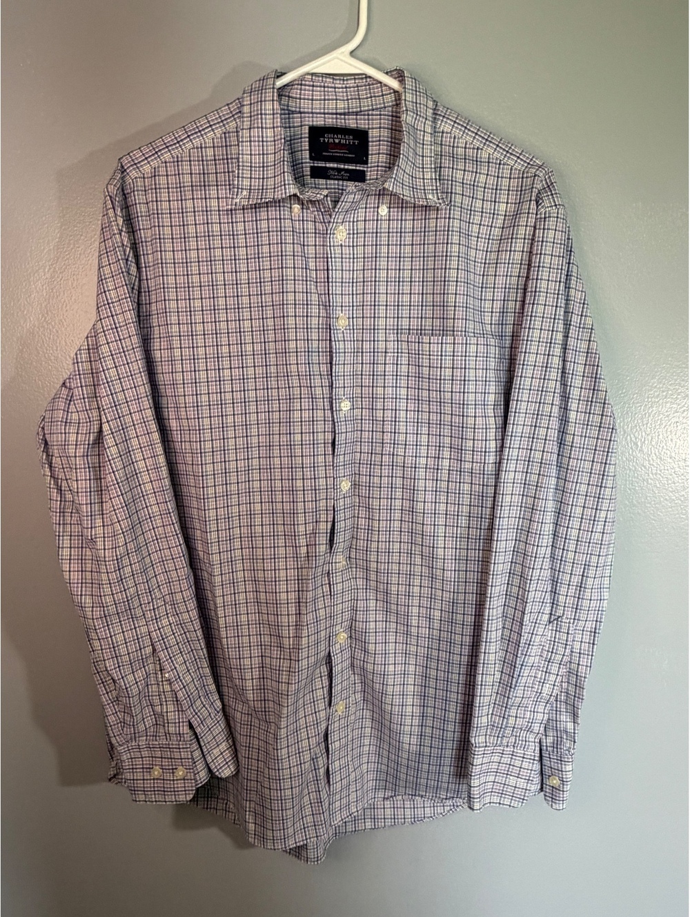 Charles Tyrwhitt Men's Classic Fit Non-Iron Cotton Dress Shirt Large